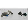 Image 1 : TWO PAIRS OF .925 & TURQUOISE TWIST BACK EARRINGS