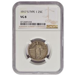 1917-S Standing Liberty Quarter Coin NGC VG8