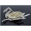 Image 4 : 14KT White Gold Pearl and Diamond Brooch