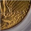 Image 3 : 1909/8 $20 St Gaudens Double Eagle Gold Coin PCGS MS62