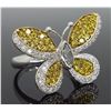 Image 3 : 18KT Yellow and White Gold 1.30ctw Diamond Ring