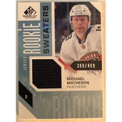 2016-17 SP Game Used Michael Matheson Rookie Sweaters