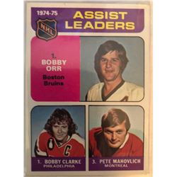 1975-76 Topps Bobby Orr,Bobby Clarke,Peter Mahovlich #209