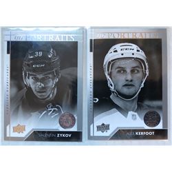 2017-18 Upper Deck Portraits Rookies Alex Kerfoot and