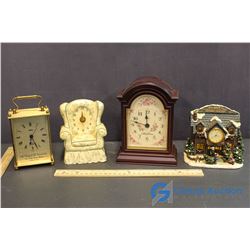 Lot of 4 Decorative Clocks