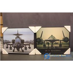 2 Aircraft Pictures W/ Lights!