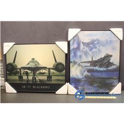 2 Aircraft Pictures W/ Lights!