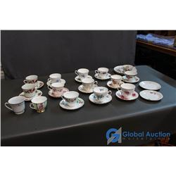 Lot of Teacups and Saucers - 14 Match
