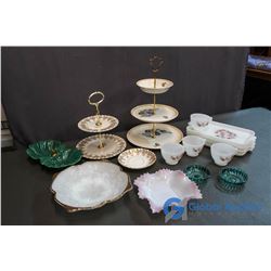 Lot of Serving Dishes and Tiered Platters