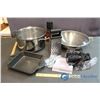 Image 1 : Lot of Kitchen Pots (Wok and Soup Pot), Electric Hand Mixer, etc