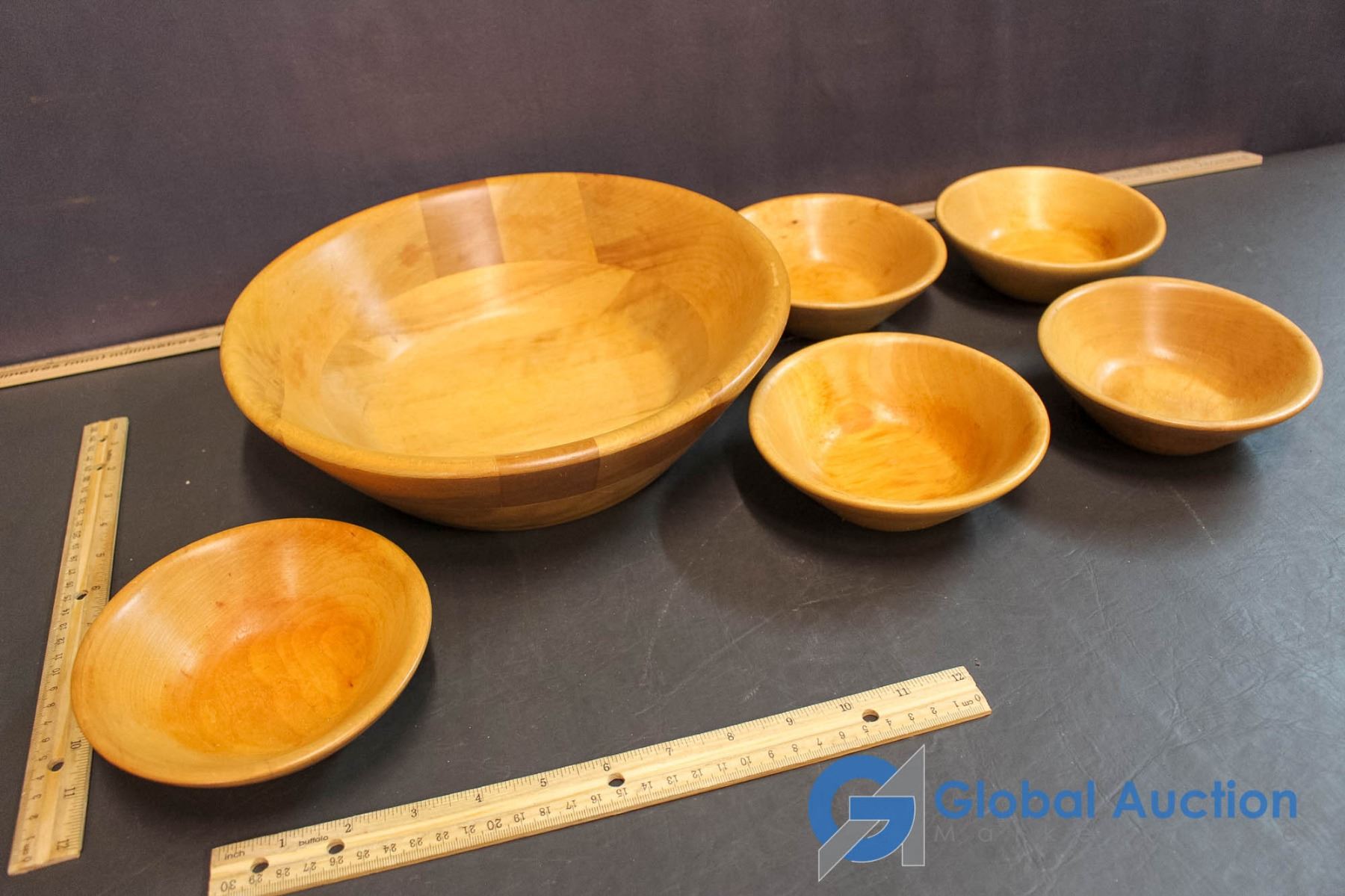 Habini Erosion Wood Bowls Set of 3