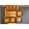 Image 2 : Square Wooden Bowl Set