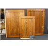 Image 2 : (3) Oak Cabinet Doors