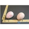 Image 2 : Pair of Italian Alabaster Eggs (Pink)