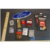 Image 1 : Lot of Misc Zippo Wicks, Lighters, Ford Sign