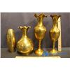 Image 3 : Lot of (4) Decorative Etched Brass Vases