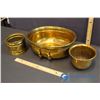 Image 2 : Lot of (3) Brass Planters