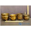 Image 1 : Lot of (4) Brass Planters