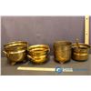 Image 3 : Lot of (4) Brass Planters