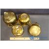 Image 4 : Lot of (4) Brass Planters
