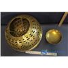 Image 2 : Decorative Brass Hanging Orb and Plate w/Stand