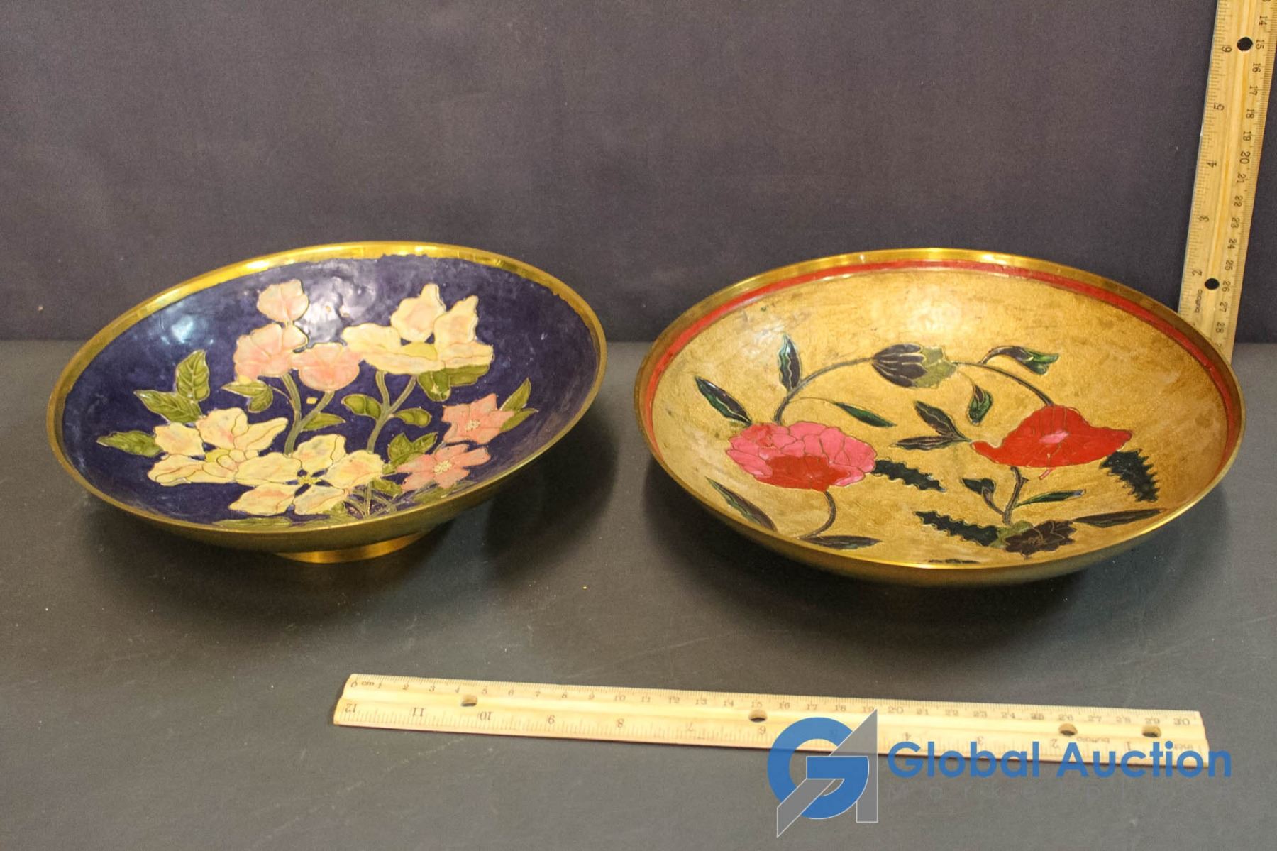 Decorative Brass Bowls (2)