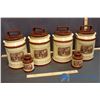 Image 1 : Set of Ceramic Canisters w/S&P Shakers