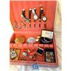 Image 1 : Box of Misc (Watches, Jewelry, Compacts, Old Tokens, etc)