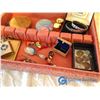 Image 3 : Box of Misc (Watches, Jewelry, Compacts, Old Tokens, etc)