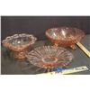 Image 1 : (3) Pieces of Pink Depression Glass
