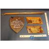 Image 1 : King Sized Bottle Opener and 3 Vintage Humor Plaques