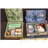 Image 2 : 2 Vintage Sewing Baskets w/ Contents