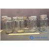 Image 3 : (10) Clear Glass Jars & (1) Green Glass Jar