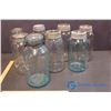 Image 1 : (8) Glass Jars (2 Blue)