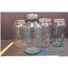 Image 2 : (8) Glass Jars (2 Blue)