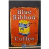 Image 1 : Blue Ribbon Coffee Tin Sign (27"Lx19"W)