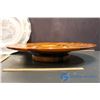 Image 2 : Wooden Table Top Lazy Susan (20" Diameter) & Decorative Platter