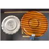 Image 3 : Wooden Table Top Lazy Susan (20" Diameter) & Decorative Platter