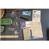 Image 2 : Singer Sewing Machine Feet; Wheaties Tin, Adult Transit Passes; Magnifying Glass; Etc