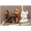 Image 4 : 2 Wooden Carved Busts, 1 Plastic Bust & 1 Statue