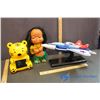 Image 1 : Wooden Model Airplane; Piggy Bank & Hawain Doll