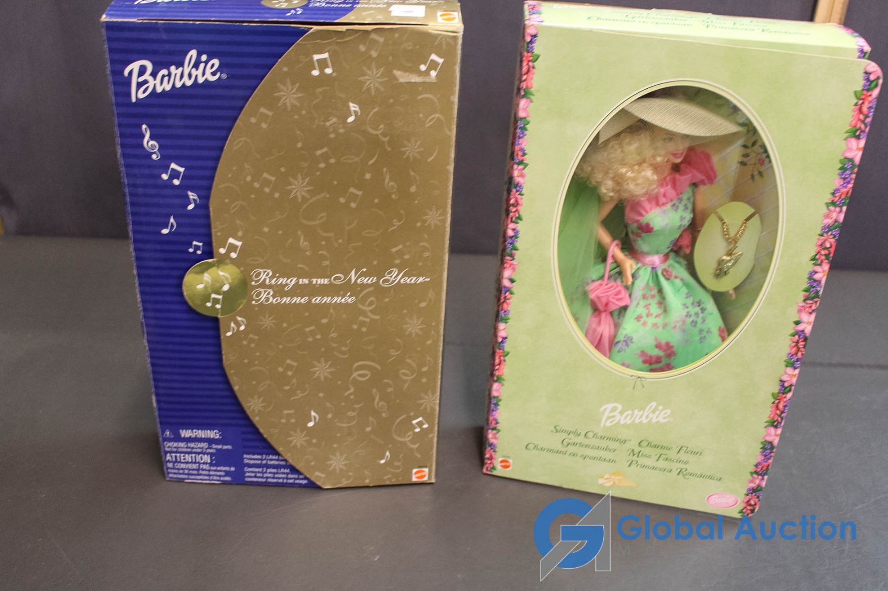 NIB Ring in the New Year Barbie & Simply Charming Barbie