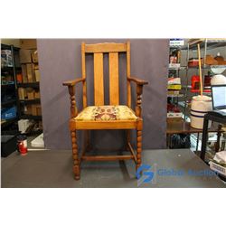 Vintage Wooden Chair from the Harwood Hotel in Moose Jaw