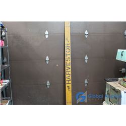 Wooden Painted Yellow "The Harvestor Jr" Sign