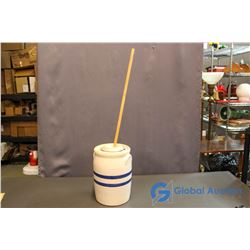 Vintage Stoneware Butter Churn