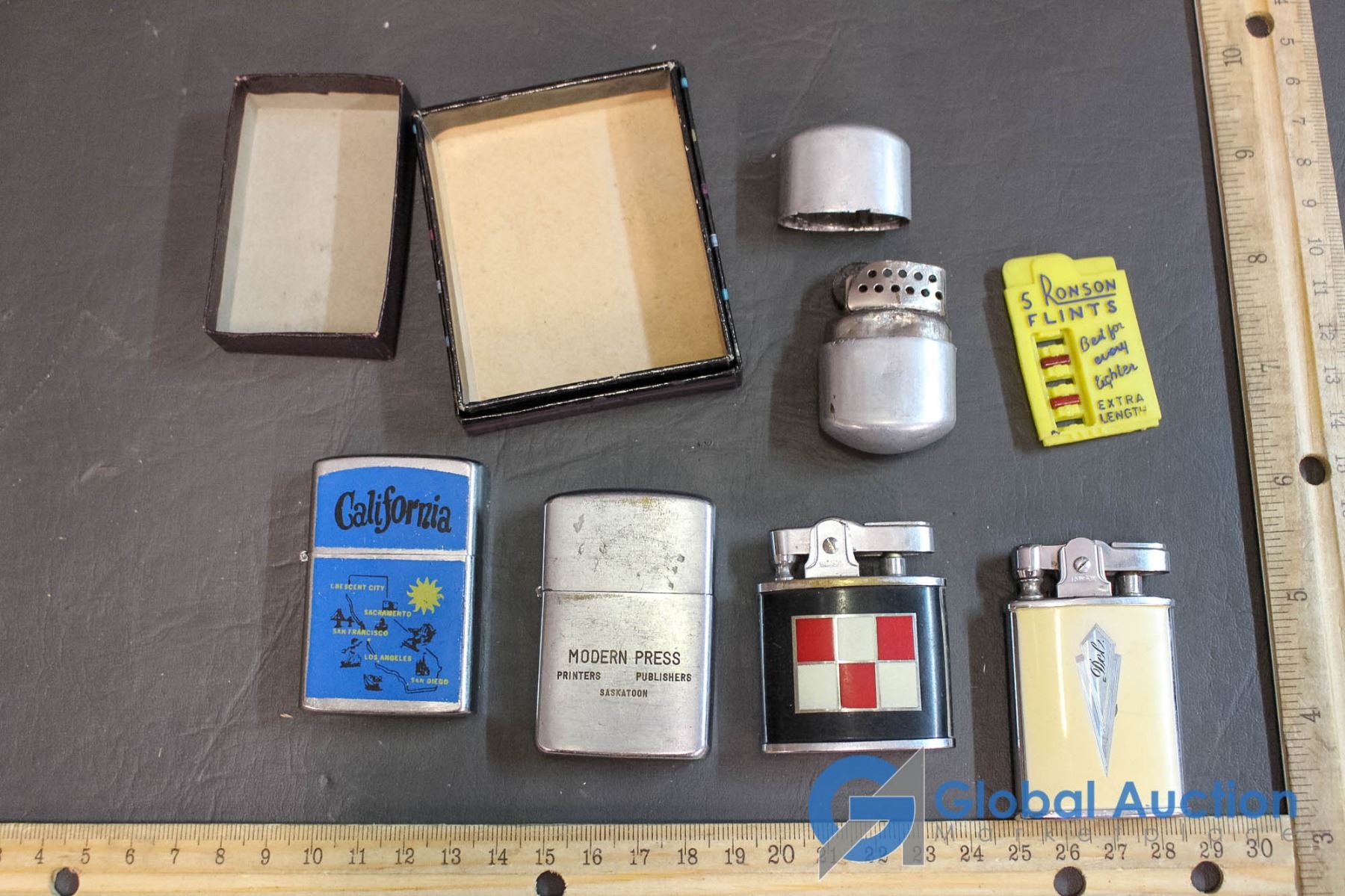 (5) Lighters & Ronson Flints