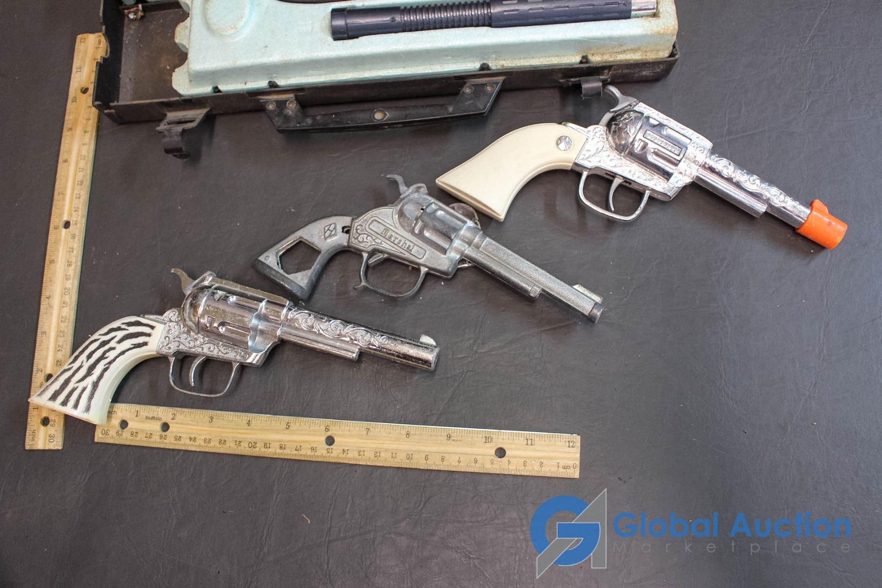 Secret Sam Toy Gun w/Case & 3 Other Toy Guns