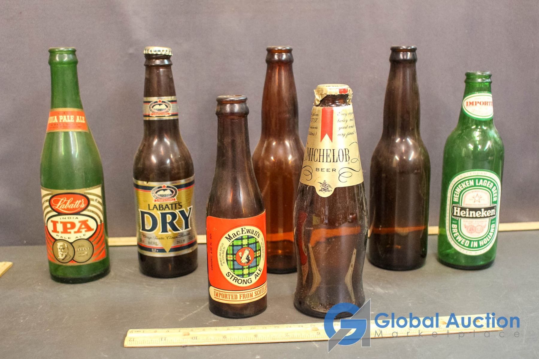 India IPA, Heineken, Labatt's Dry, MacEwan's and Other Beer Bottles