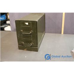 Vintage 2 Door Metal Cardex Cabinet Vint