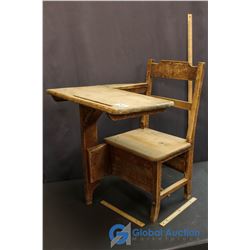 Vintage Wooden School Desk